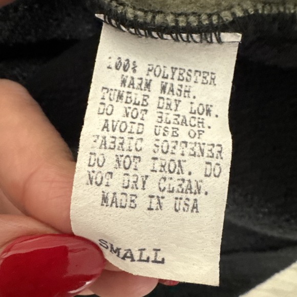 Vintage Chuck Roast Fleece Pullover Mens S Black & Army Green Polartec Hoodie - Picture 6 of 8